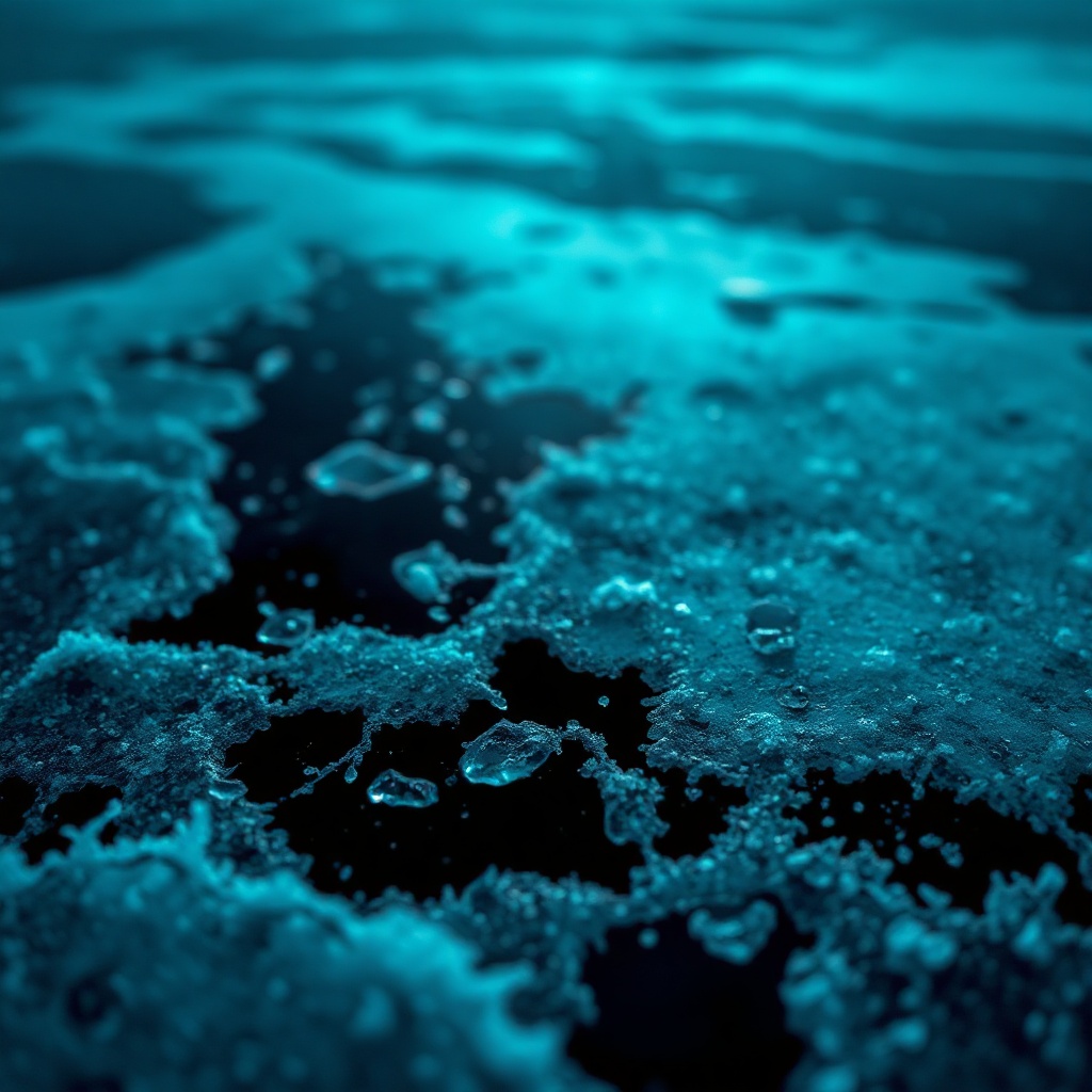 Frost patterns on ice