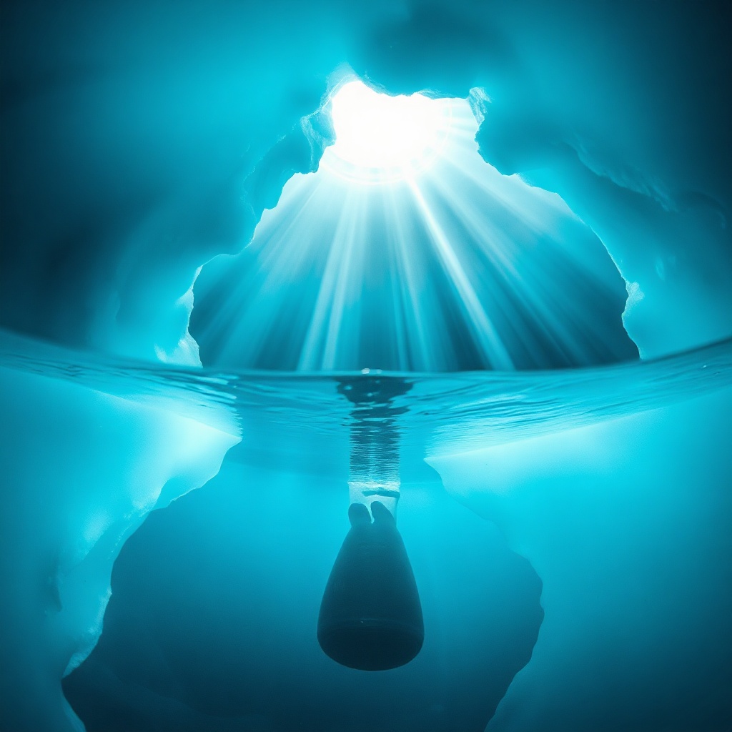 Light beneath the ice